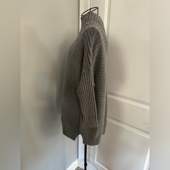 NWT French Connection Mozart Mock Neck Sweater in Grey Melange Size Small - Picture 4 of 7